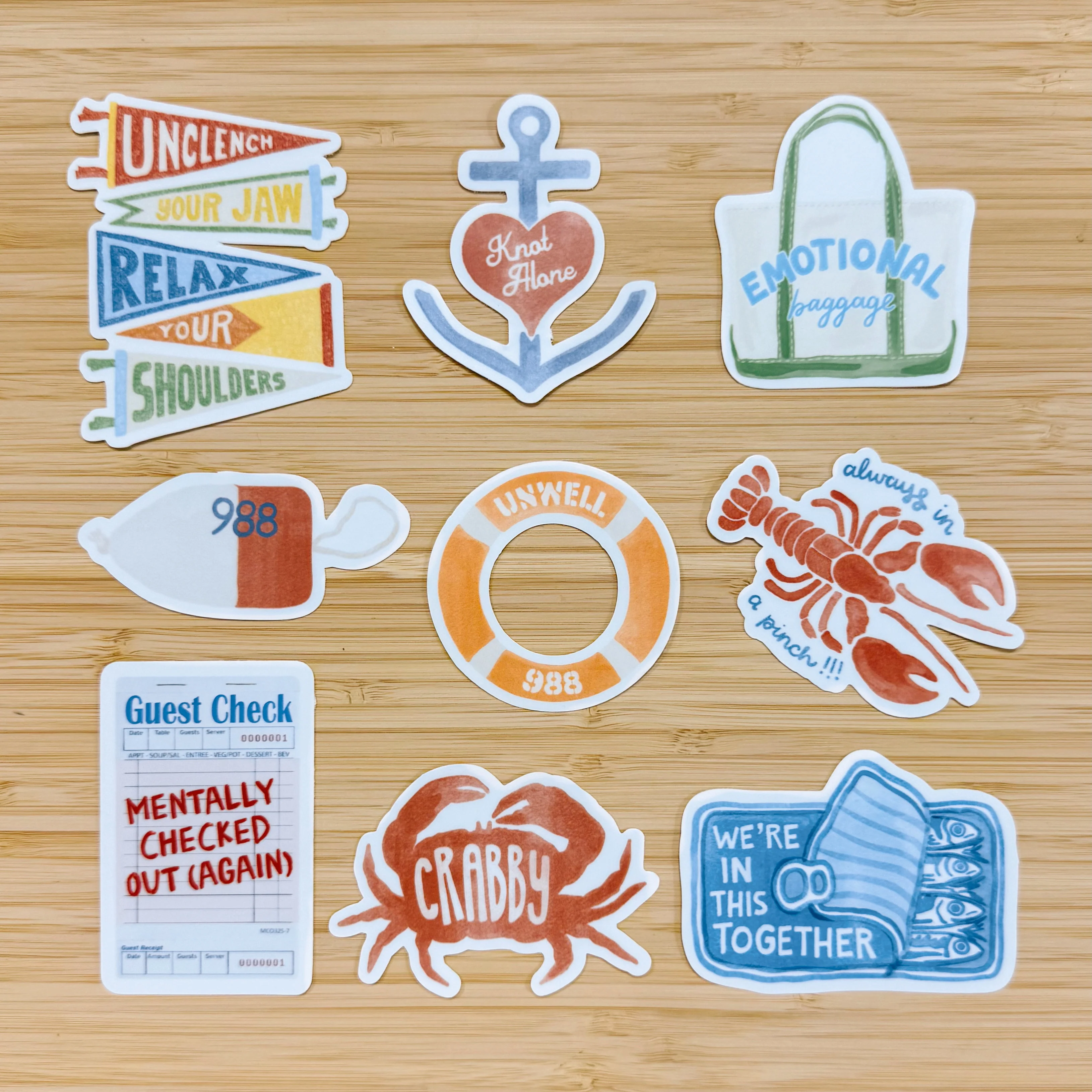 Coastal Sticker Pack (9 Stickers)