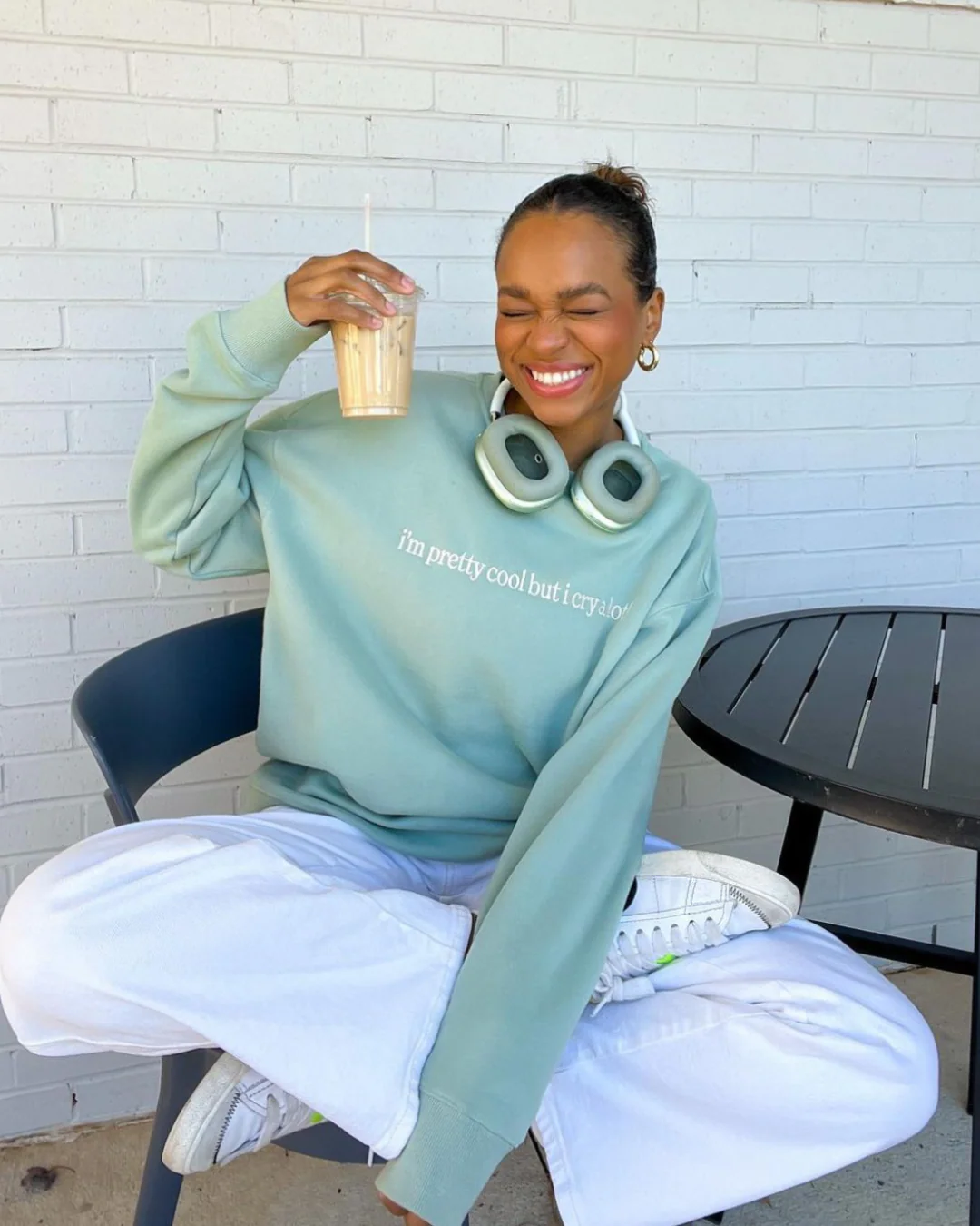 Cry A Lot! (wipe tears here) Crewneck - Image 3