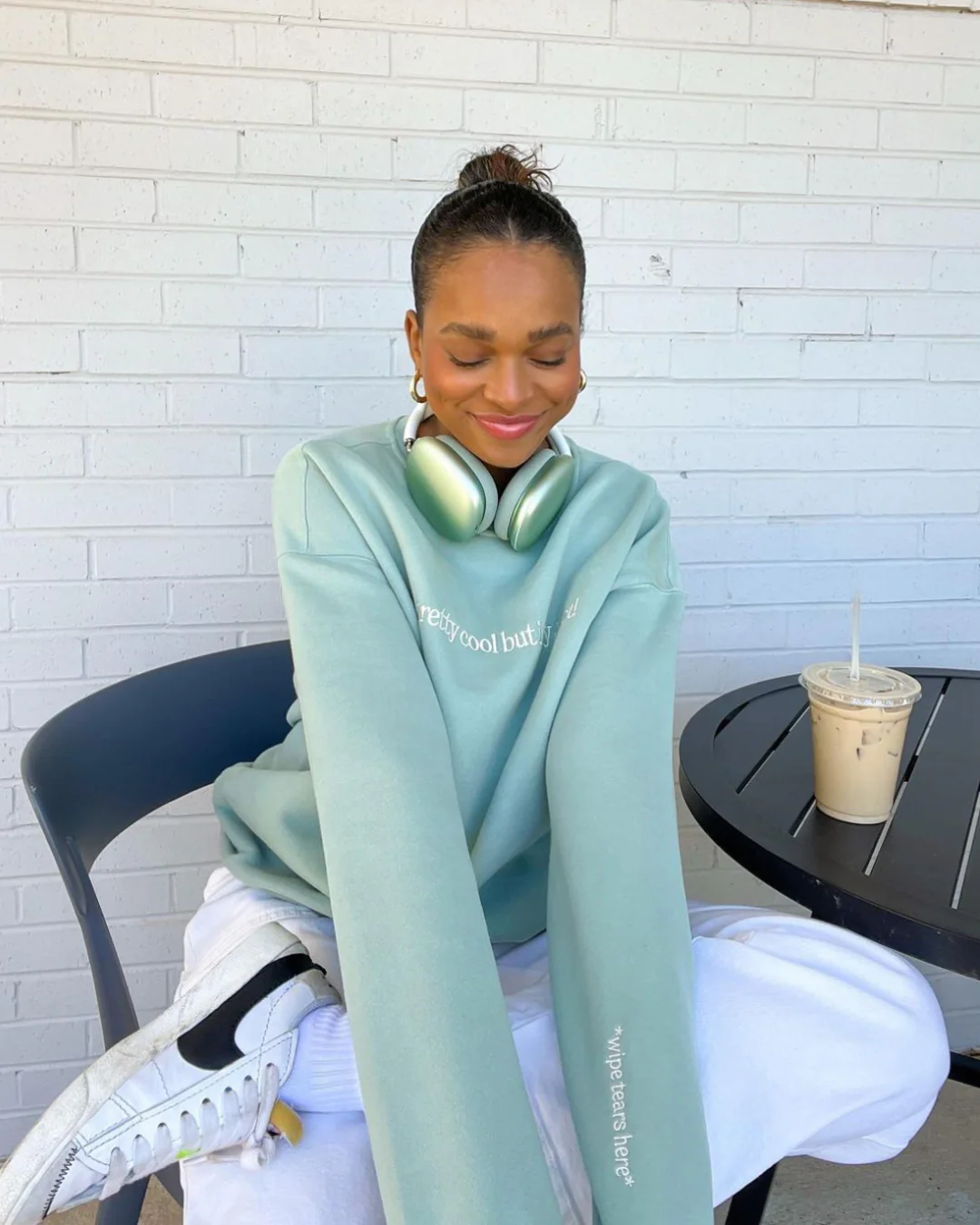 Cry A Lot! (wipe tears here) Crewneck - Image 4