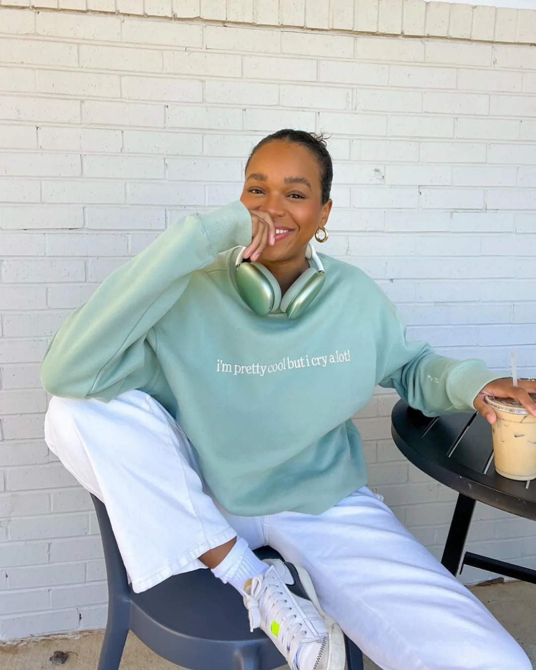 Cry A Lot! (wipe tears here) Crewneck - Image 6
