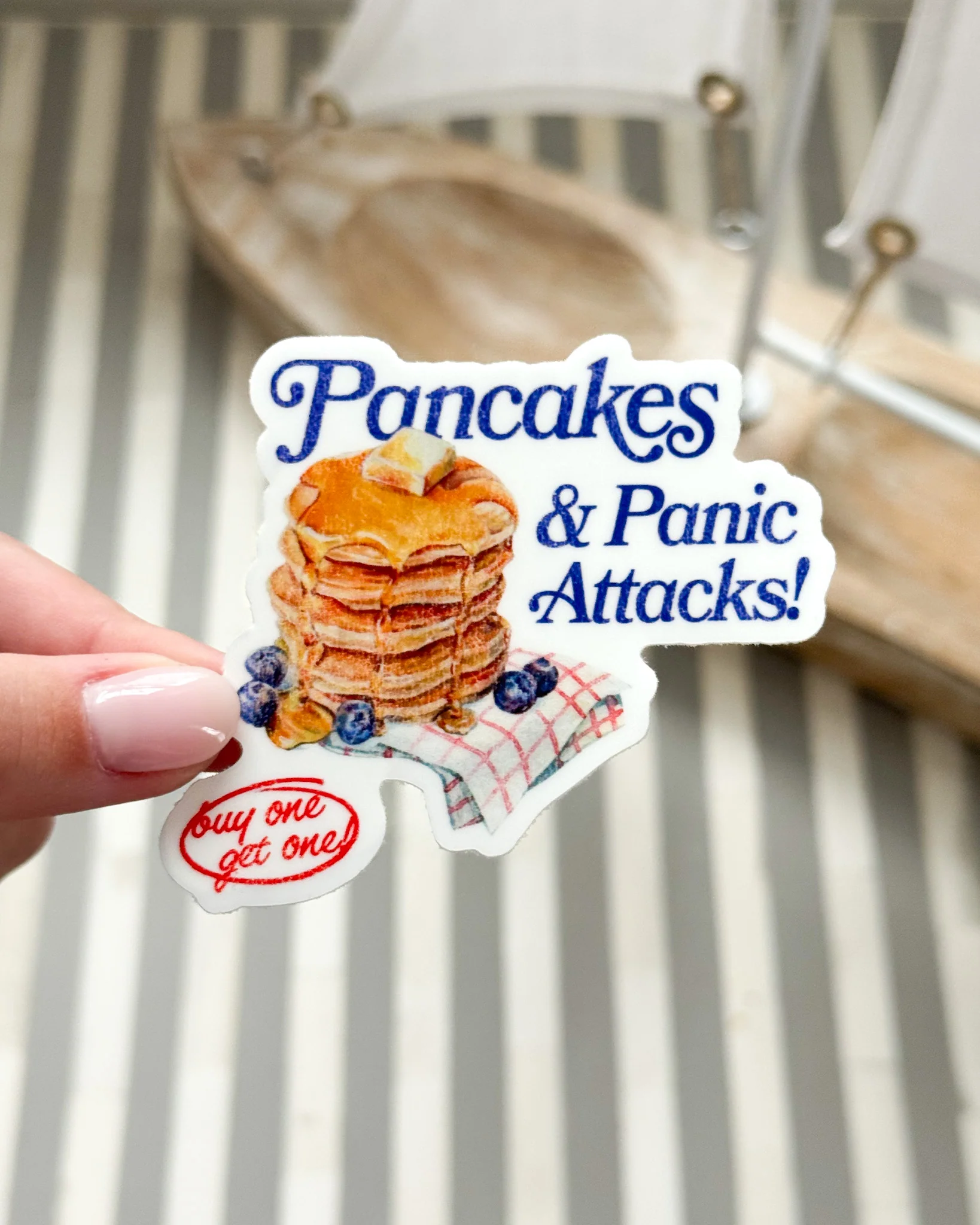 Pancakes & Panic Attacks! Sticker - Image 2