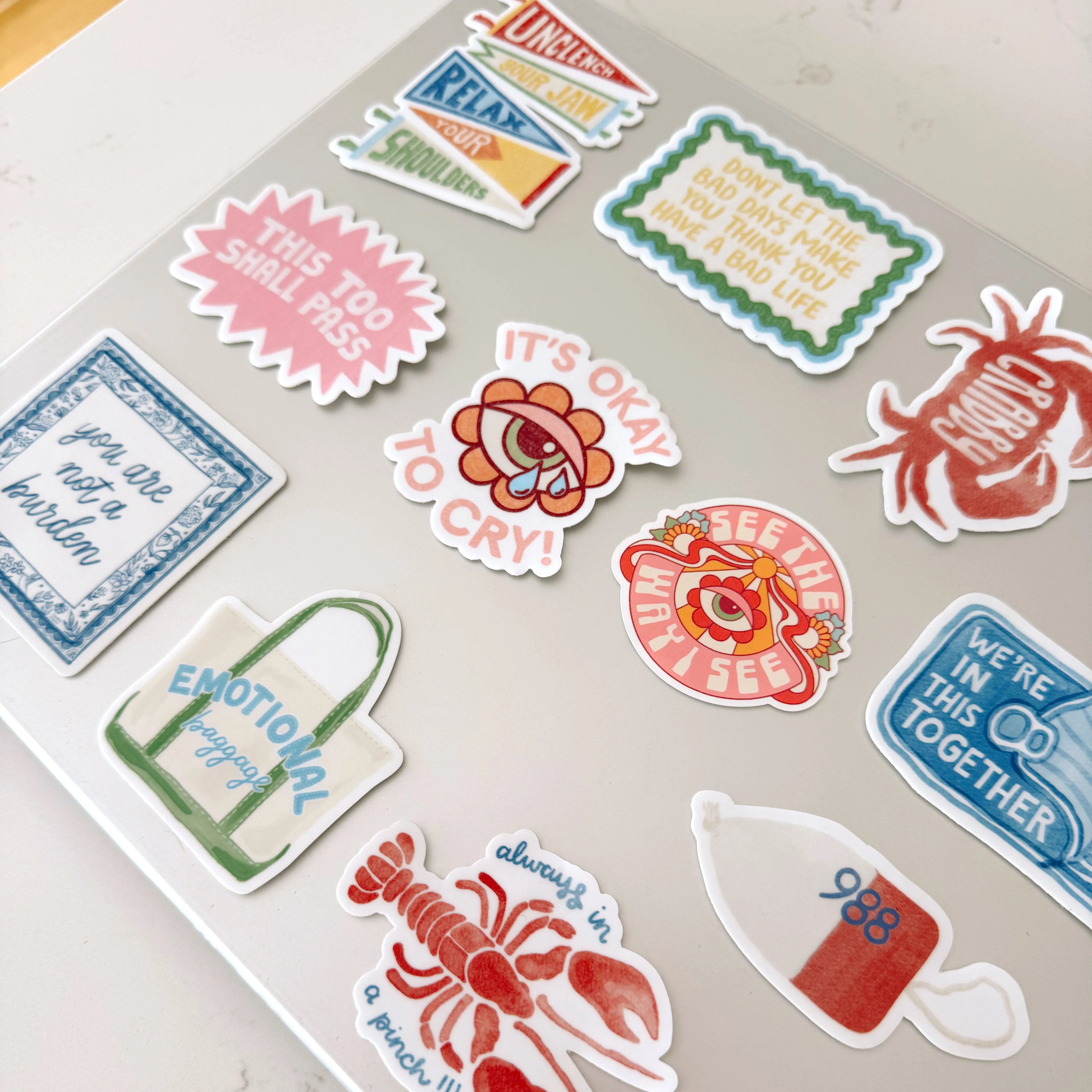 Unclench Your Jaw, Relax Your Shoulders Sticker - Image 3