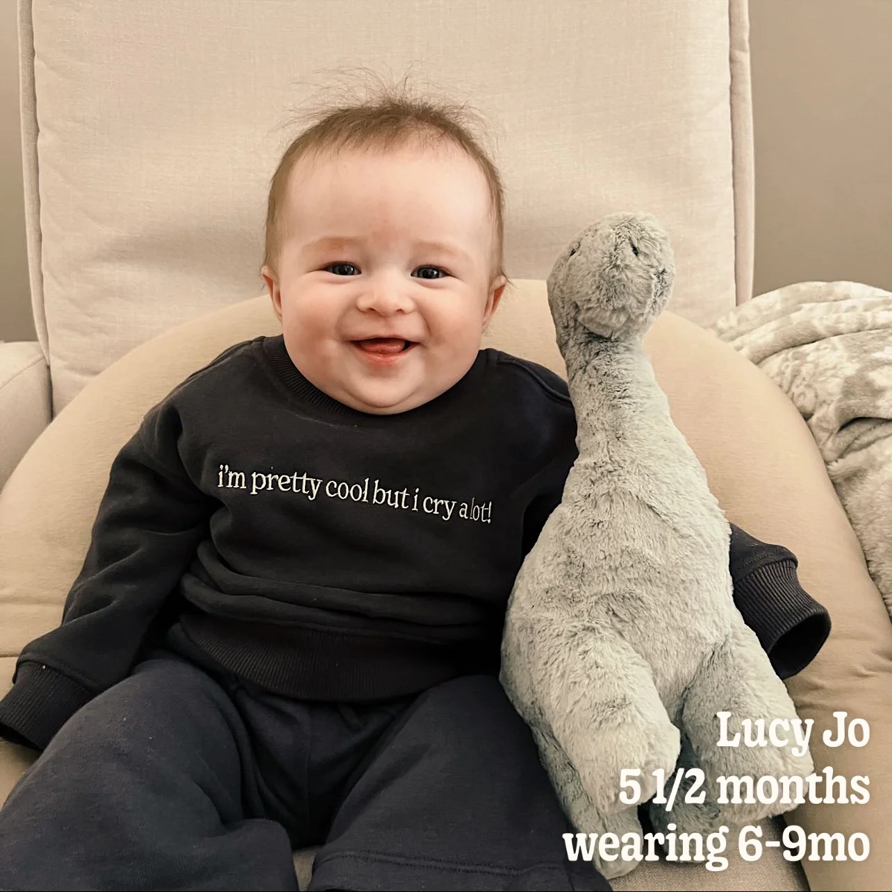 Mini Cry A Lot! (wipe tears here) Crewneck - Image 3