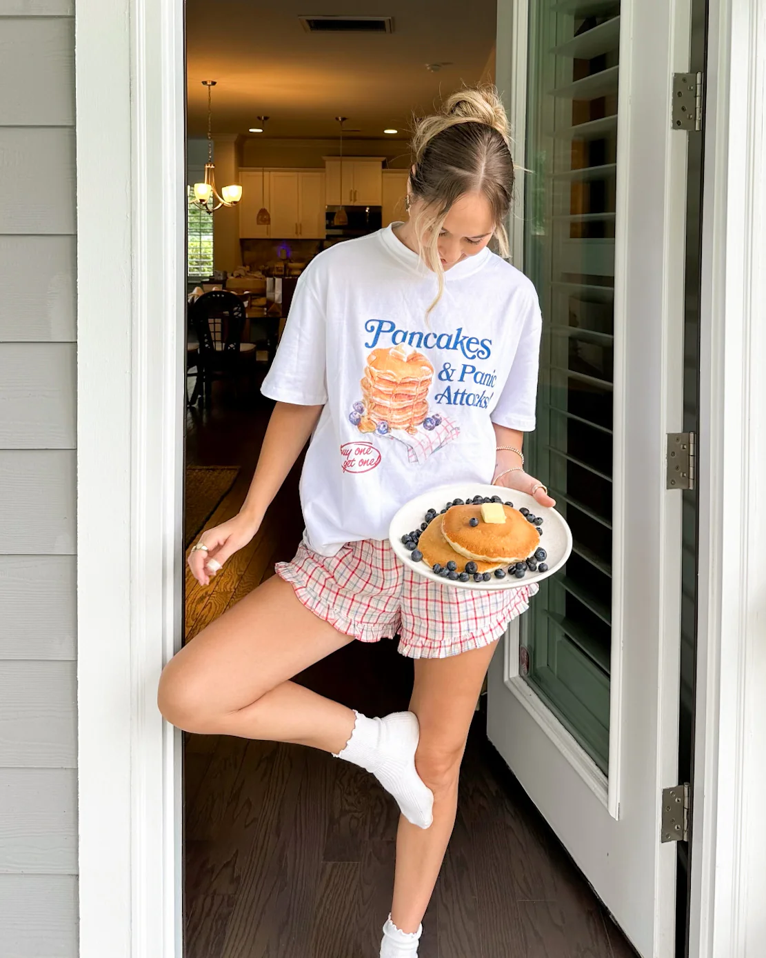 Pancakes & Panic Attacks T-Shirt - Image 3