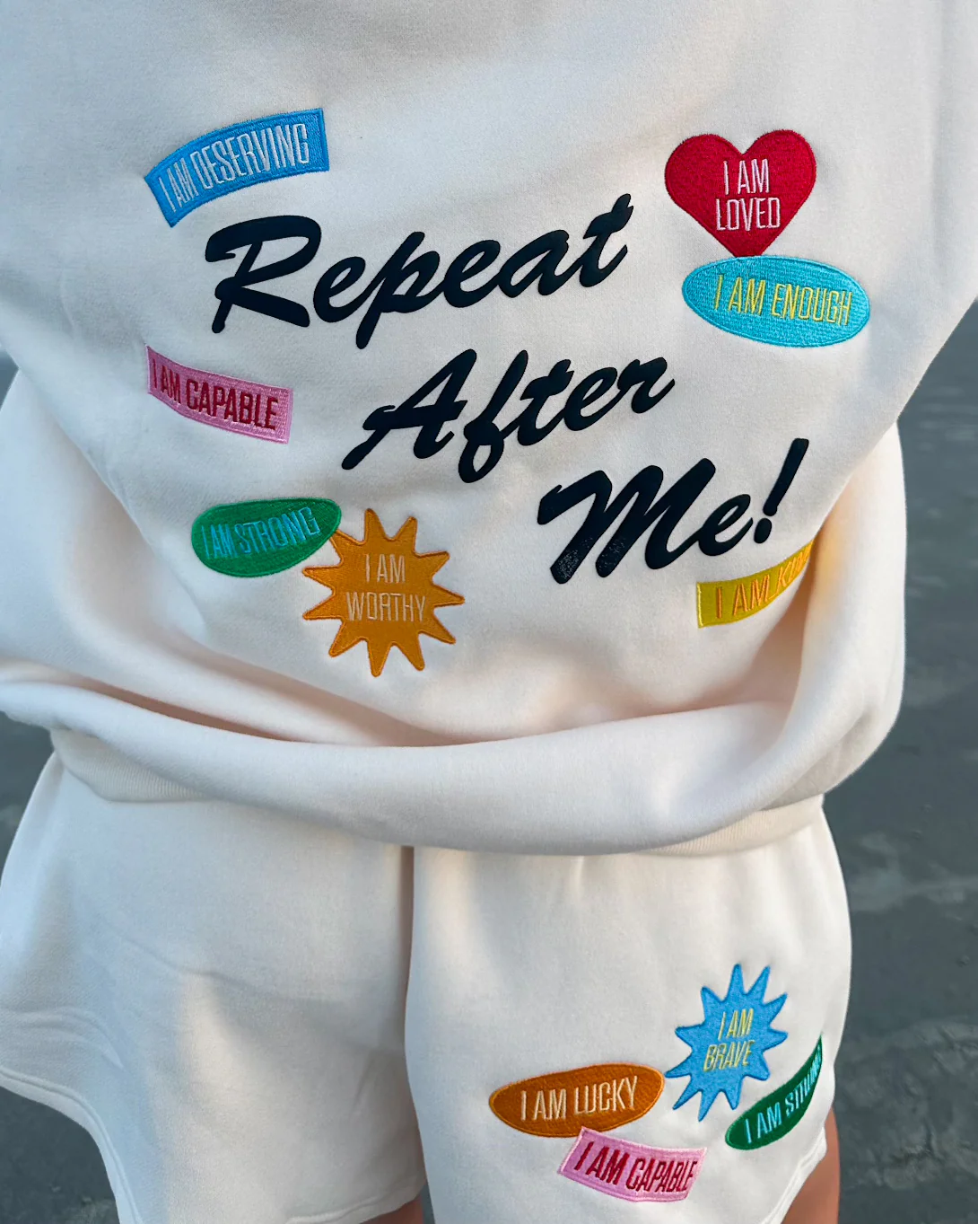 Repeat After Me Patchwork Hoodie - Image 7