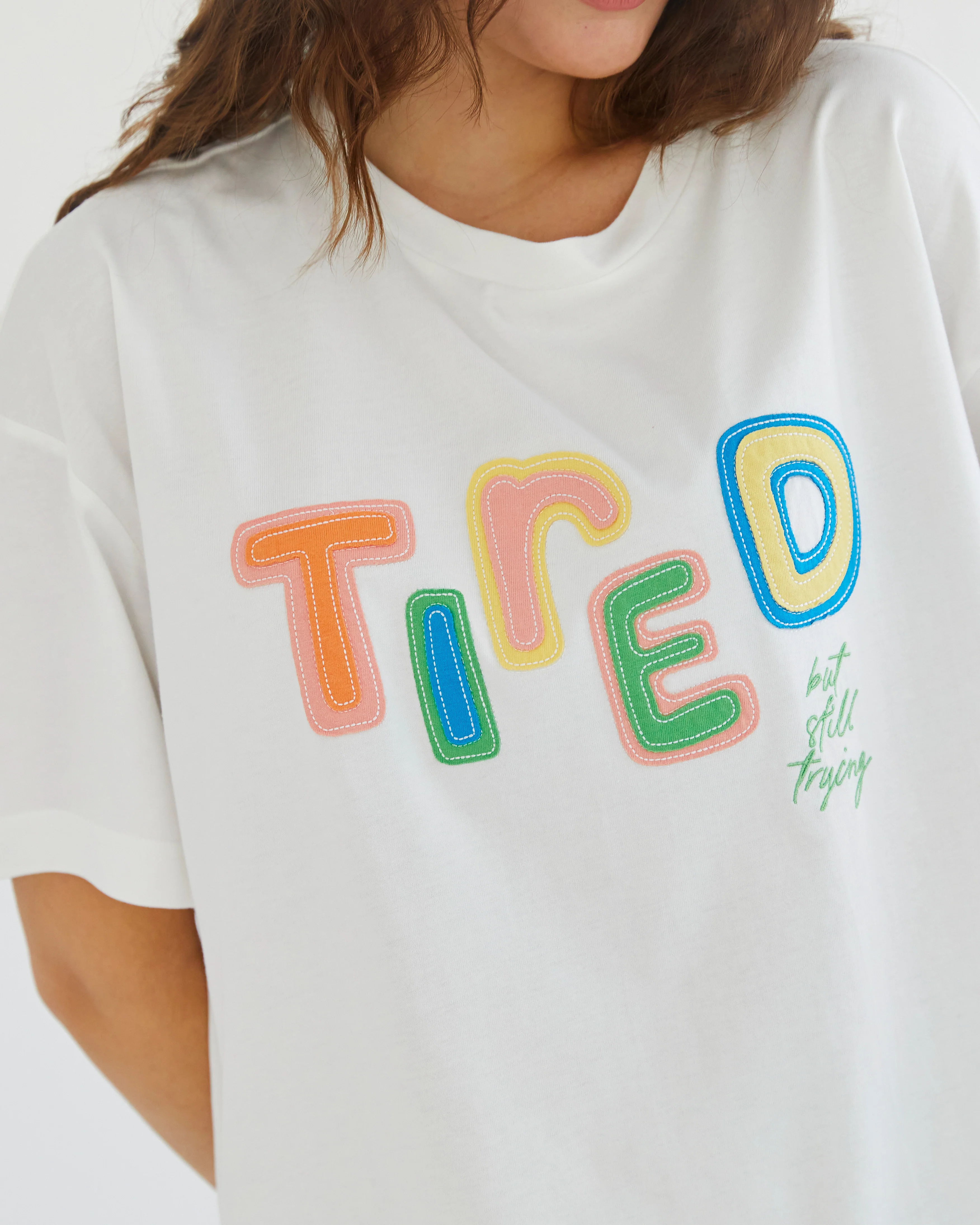 Tired (But Still Trying) T-Shirt - Image 4